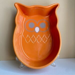 Chantal orange owl 1 QT ceramic baking serving dish for oven freezer microwave